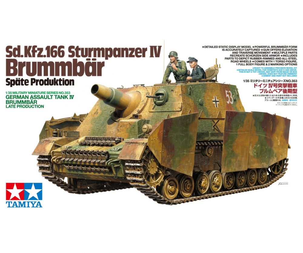 TAMIYA 1:35 Sd.KFz. 166 Brummbär Späte Prod.