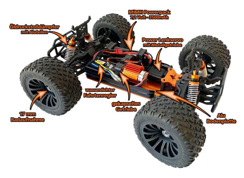 df-models BigFlash - brushed Truck - 1:10XL - RTR
