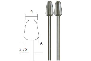 Proxxon Konusfräser (Wolfram-Vanadiumstahl), 6 mm, 2 Stück