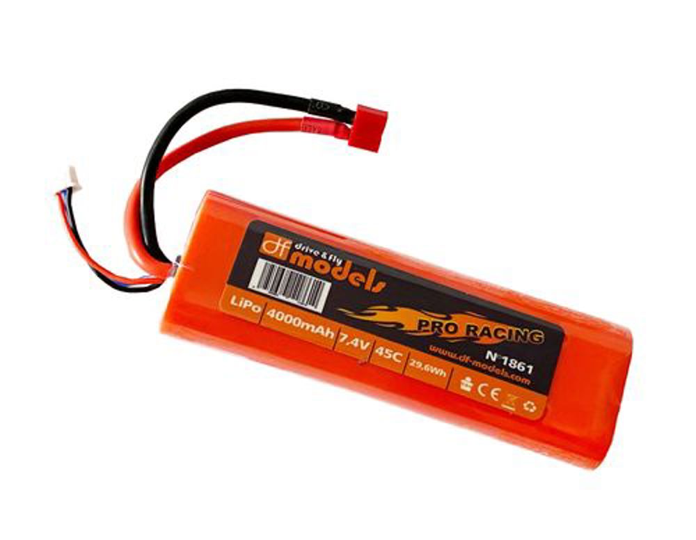Lipo Akku 7,4 Volt - 4000mAh, 45C - rund | No.1861