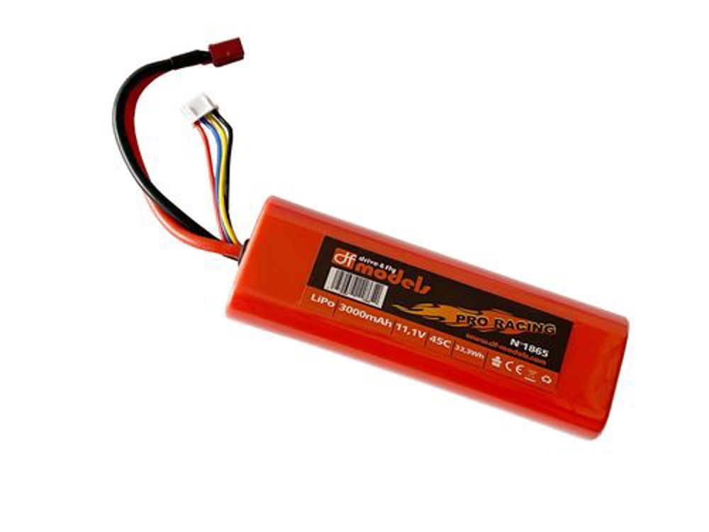 Lipo Akku 11,1 Volt - 3000mAh, 45C - rund | No.1865