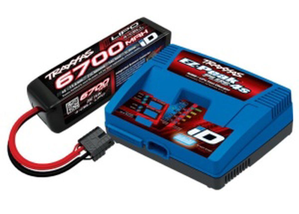 EZ-Peak Plus 4s Schnell-Lader 8A & LiPo 6700mAh 4s 25C Set TRAXXAS mit iD, TRX2981G & TRX2890X (EU-Version)
