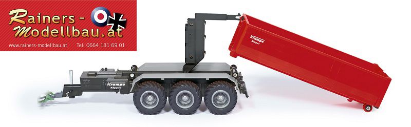3-Achs-Hakenliftfahrgestell mit Mulde 1:32