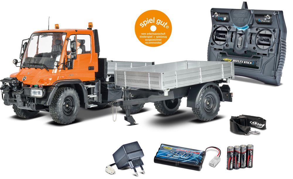 Carson 1:12 Unimog U300 m. Anhänger 100% RTR