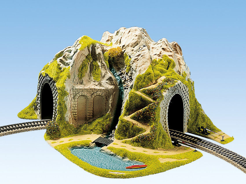 Ecktunnel 1-gleisig, gebogen, 41 x 37 cm