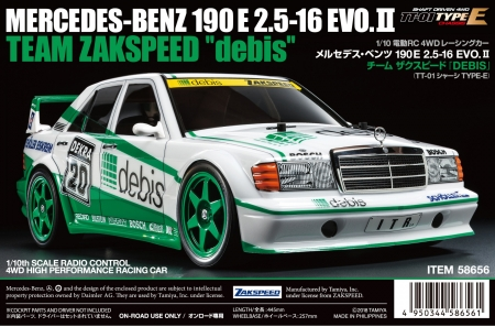 TAMIYA 1:10 RC MB 190E debis Zakspeed TT-01E